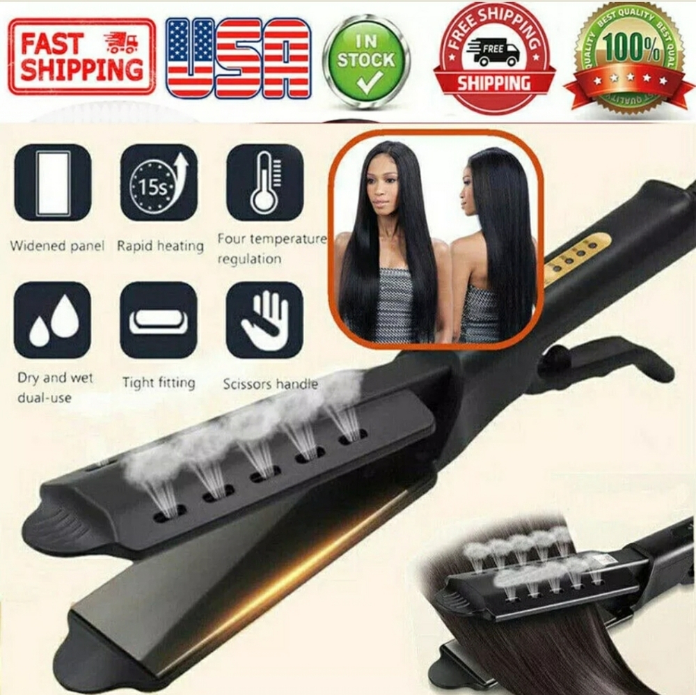 NEW Four Gear Ceramic Tourmaline Ionic Flat Iron H